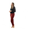 Leveret Matching Family Pajamas Buffalo Check Black and Red Plaid - 2 of 4