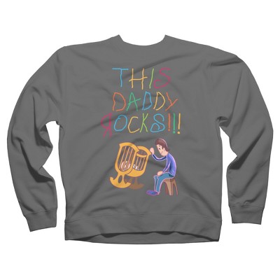 Adult Design By Humans Cute This Daddy Rocks The Baby By walrusindsutries Sweatshirt