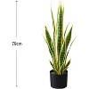 Fake Snake Plant with Pot, Realistic Faux Potted Artificial Snake Plant for Home, Living Room, Office & Outdoor Garden Decoration - 2 of 4