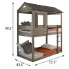 NicBex Twin over Twin Bunk Bed with Safety Guardrail,Solid Pine Wood Loft Bed with Built-in Ladder,Rustic Bunk Beds,Bunk Beds for Bedroom - 3 of 4