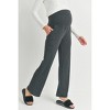 Hello Miz Women's Over The Belly Wide Leg Lounge Maternity Pants - 2 of 4