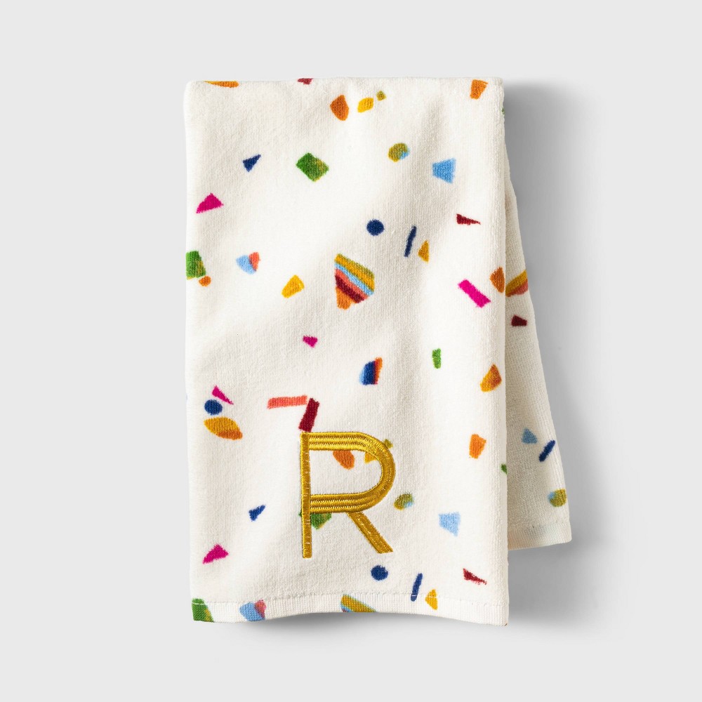 15"x25" Sheared Terry Monogram Hand Towel 'R' - Opalhouse™ 24 CasePack 