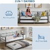 Daybed with Trundle, Twin Day Bed with Pull Out Trundle, Metal Slats Support, 2-in-1 Daybed Bed Frame for Bedroom, Living Room, Guest Room - 3 of 4