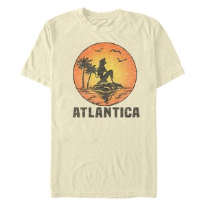 Men's The Little Mermaid Ariel Atlantica Sunset Distressed T-Shirt - 1 of 4