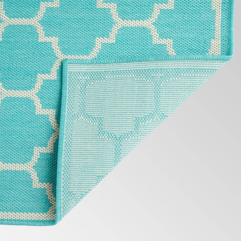 5&#39;3&#34; x 7&#39; Ifran Outdoor Rug Teal/Ivory - Christopher Knight Home, 3 of 7