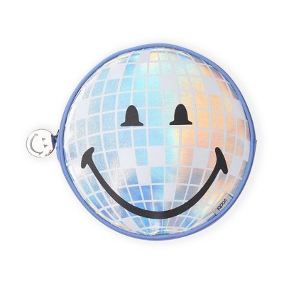 Yoobi SmileyWorld Pencil Pouch Round Blue Smiley Disco Ball