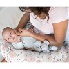 Sweet Jojo Designs Girl Support Nursing Pillow Cover (Pillow Not Included) Watercolor Floral Pink and Grey - 2 of 4