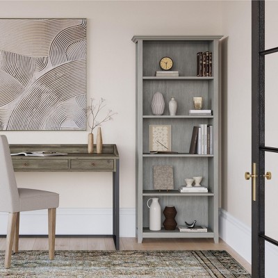 NicBex Bookcases for Living Room Modern 70" H 5 Tier Free Standing Storage Wood Bookshelves with Adjustable Storage Shelves for Office Home