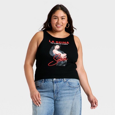 Latino Heritage Month Adult Selena Tank Top - Black