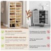 GARPROVM 9-Tier 36 Pairs Foldable Shoe Rack Organizer Storage Containers with Lids - 2 of 4