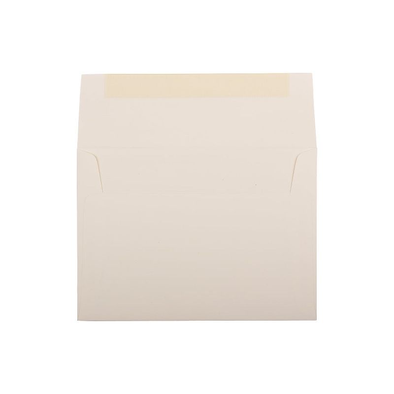 JAM Paper A7 Strathmore Invitation Envelopes 5.25 x 7.25 Natural White Linen 25/Pack (82011) , 2 of 3