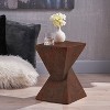Sapphtopaz Outdoor End Table Modern Twisted Hourglass Design Outdoor Side Table, Concrete Patio Table Small Table for Backyard, Balcony, Porch - 3 of 4