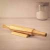 Gulches Decorative Bowls: Teak Wood Rolling Pin with Stand Set - 3 of 4