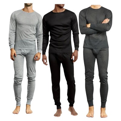 Men's 3 Pack Full Thermals Set Ultra Soft 6 Piece Set