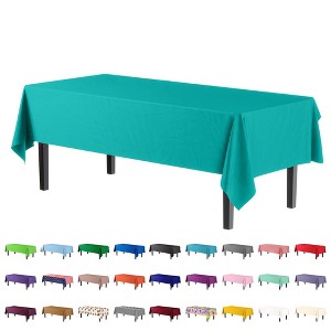 Crown Premium Quality Plastic Tablecloth 54 Inch. x 108 Inch. Rectangle - 6 Pack - 1 of 3