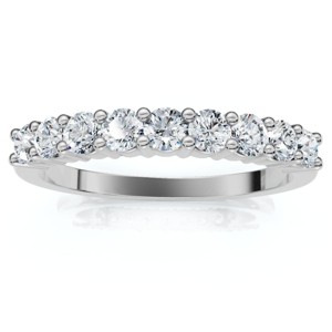 Pompeii3 1/4CT Diamond Wedding Ring 14K White Gold - 1 of 4