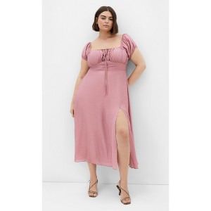 Women's Plus Size Abbigail Split Maxi Dress - rose | CITY CHIC - 1 of 4