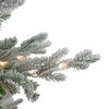 Northlight Real Touch™️ Pre-Lit Flocked Little River Fir Artificial Christmas Tree - 6.5' - Clear Lights - 3 of 4