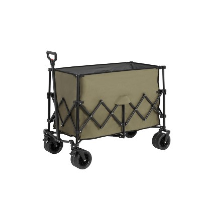 Collapsible Beach Wagon with Big Wheels, Heavy Duty Folding Utility Cart for Camping, Garden, Outdoor Gear, Sports, Shopping -The Pop Home