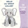 Bearington Baby Lil' Spout Lullaby Animated Musical Plush Stuffed Animal Gray Elephant 13" - 2 of 4