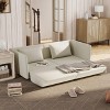 66 Inch Pull Out Sofa Bed Queen Size, 3-in-1 Convertible Sleeper Couch with Thicked Cushions - 4 of 4
