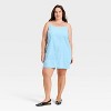 Women's Button-Front Linen Mini Dress - A New Day™ - 3 of 3