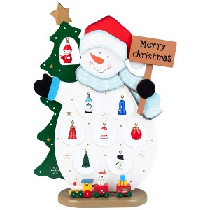 Northlight Snowman Cut-Out with Miniature Ornaments Merry Christmas Decoration - 10.25" - 1 of 4