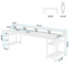 Resenkos Computer Desk, Office Desk, Study Desk,Two Person Desk, 78.7" Computer Desk With Monitor Stand and 4 Open Shelf,White - 3 of 3