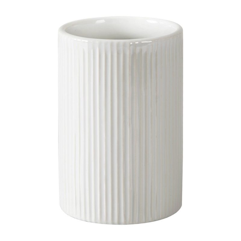 Hotelier Bathroom Tumbler Gray/White - Allure Home Creations, 1 of 6