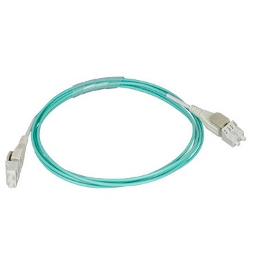 Monoprice Om3 Fiber Optic Cable - 5 Meter - Aqua | Reverse Polarity Lc ...