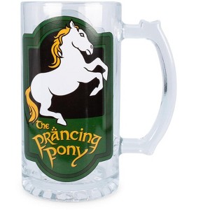 Silver Buffalo The Lord of the Rings Prancing Pony Glass Stein Mug | Holds 16 Ounces - 1 of 4