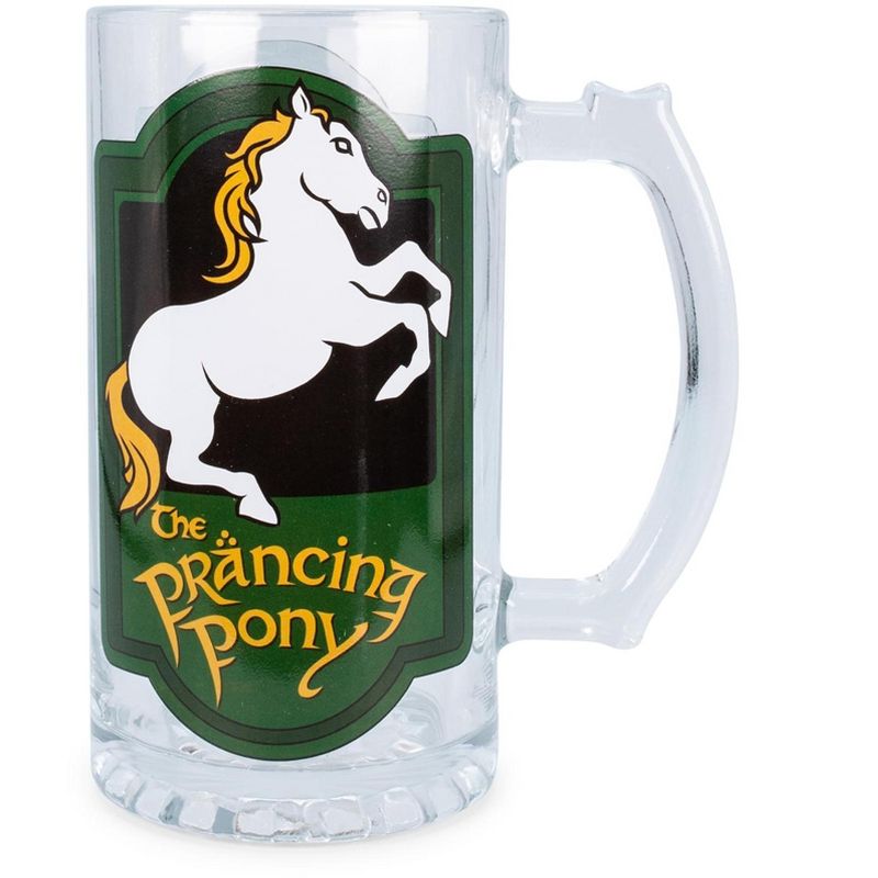 Silver Buffalo The Lord of the Rings Prancing Pony Glass Stein Mug | Holds 16 Ounces, 1 of 7