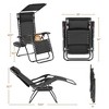 Yaheetech Set of 2 Zero Gravity Foldable Reclining Chair with Cupholder and Pillow - 3 of 4