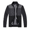 Gioberti Men's Full Zip Block Design Cardigan Sweater With Soft Brushed Flannel Lining - 3 of 3
