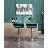 Lyngins Office & Bar Counter Height Bar Stool Set of 2,Modern Swivel Bar Stools with Chrome-Plated Metal Base, Height Adjustable Velvet Counter Stools - 4 of 4
