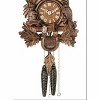 One Day Hunter’s Cuckoo Clock with Oak Leaves & Animals – 16 in – Buck and Crossed Rifles By River City Clocks - 3 of 3