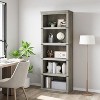Tier Bookcase, Farmhouse Book Shelf with Storage Open Display Bookshelves - 4 of 4