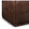 NicBex Square Pouf Ottoman Soft Footstool for Lounge Area, Bedroom, Dark Brown - 4 of 4