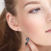 EVERLY JEWELRY | 10K Rose Gold 1 CT TGW Morganite Fashion Post Earrings - 4 of 4