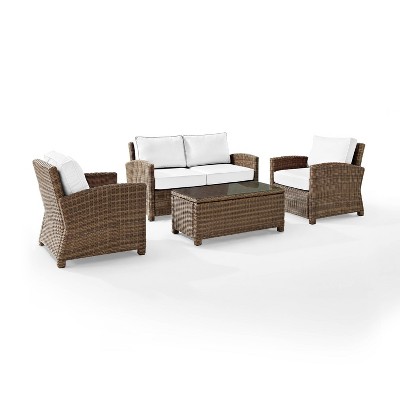 Bradenton 4pc Outdoor Wicker Conversation Set - Crosley
