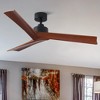 YUHAO 60 in. Indoor Farmhouse Rustic Light Walnut Blades 6-speed Ceiling Fan without Light and Remote Control - 2 of 4