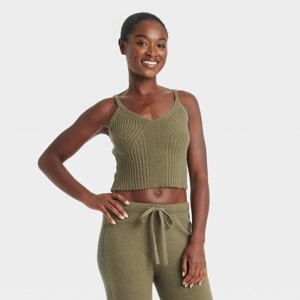 Women's Sweater Pajama Tank Top - Auden™ - 1 of 4