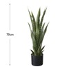 Coucheta Artificial Snake Plant Fake Sansevieria Indoor Decoration, Lifelike Faux Silk Plant Home Garden Decor Mother In Law Tongue Plants with Potted - 4 of 4