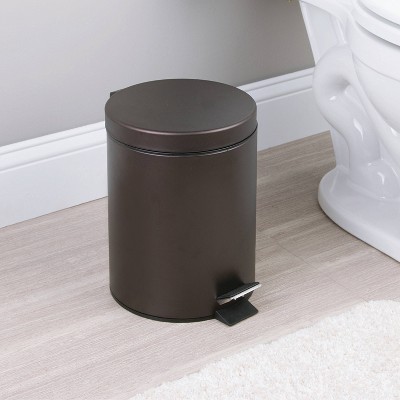 Bronze Stainless Steel Pedal Trash Can with Removable Bucket