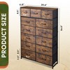 Tall Dresser with 13 Drawers, Fabric Storage Organizer Chest for Bedroom, Sturdy Steel Frame with Wood Top - 3 of 4