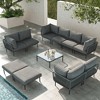 LayinSun 11 Pieces Rope Woven Patio Furniture Set, Modern Modular Sectional Sofa with Coffee Table and Upgrade Thickness Cushion - 2 of 4