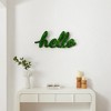 ChicFurnit Wall Art HELLO Letter Moss Decor Lush Organic Greeting for Home Living Room and Office, Green, 31.5"*13.2"*1.58" - 2 of 4
