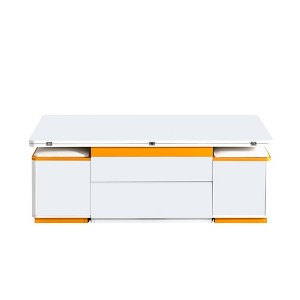 LIVAREEmlen Coffee Table with 4 Storage Stools, Modern Space Saving Center Table with Foldable Top, Multi-Functional Adjustable Table for Living Room - 1 of 4