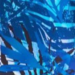 blue leafy palms