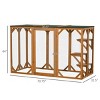71" Outdoor Wooden Catio Cat House,Large Cat Enclosure with Platforms,Weatherproof Asphalt Roof–LAOTIES - 2 of 4